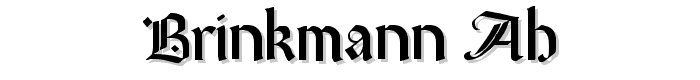 Brinkmann AH font